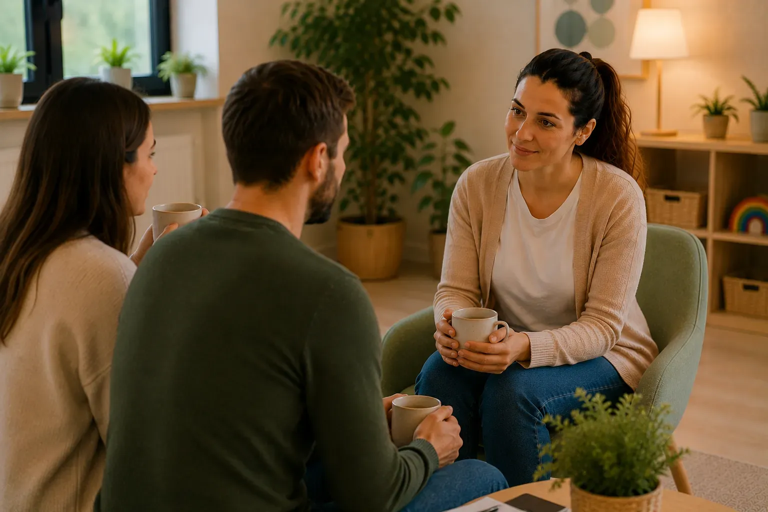 Vertrautes Gespräch bei einer Tasse Kaffee